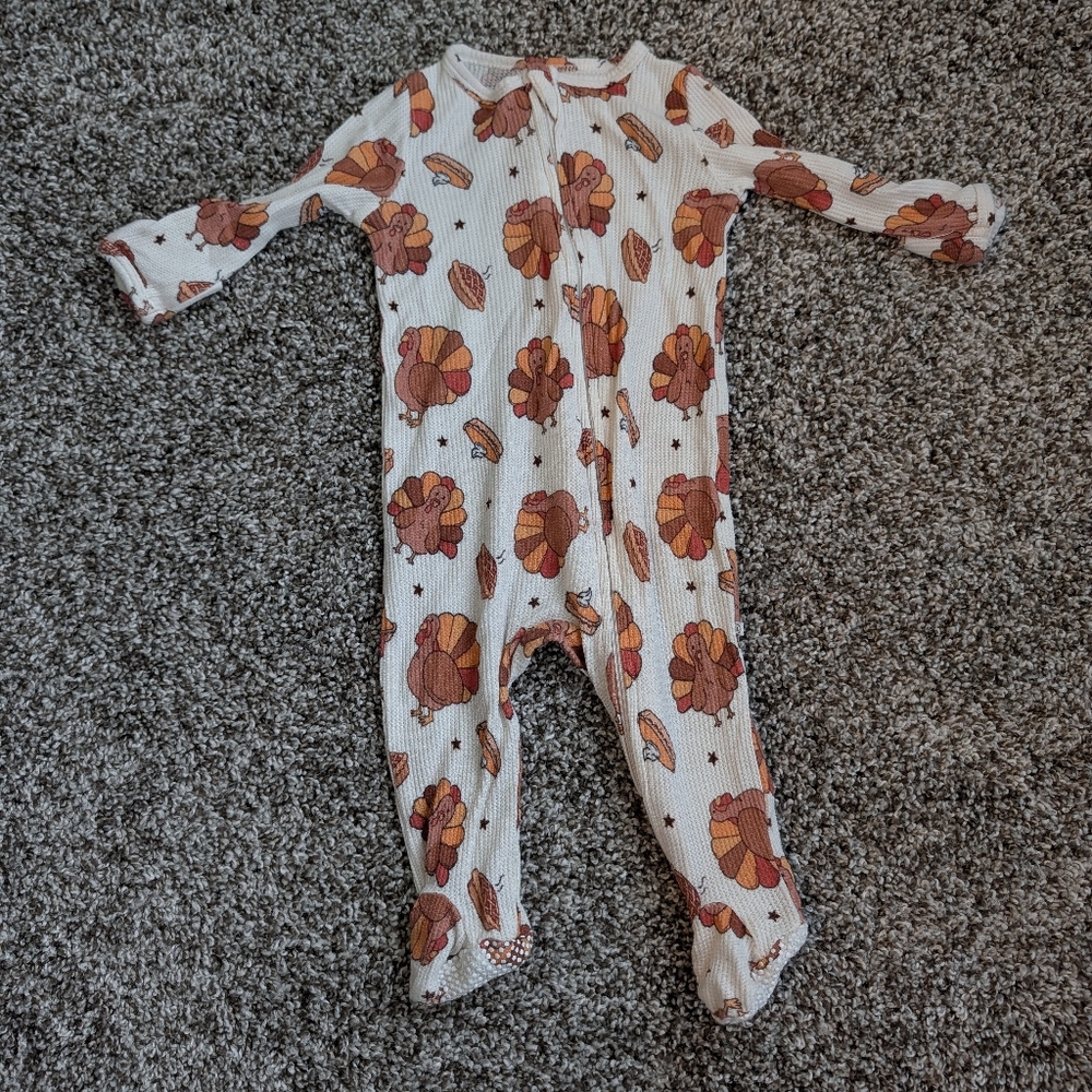 Caden Lane Turkey Footie - White and Brown